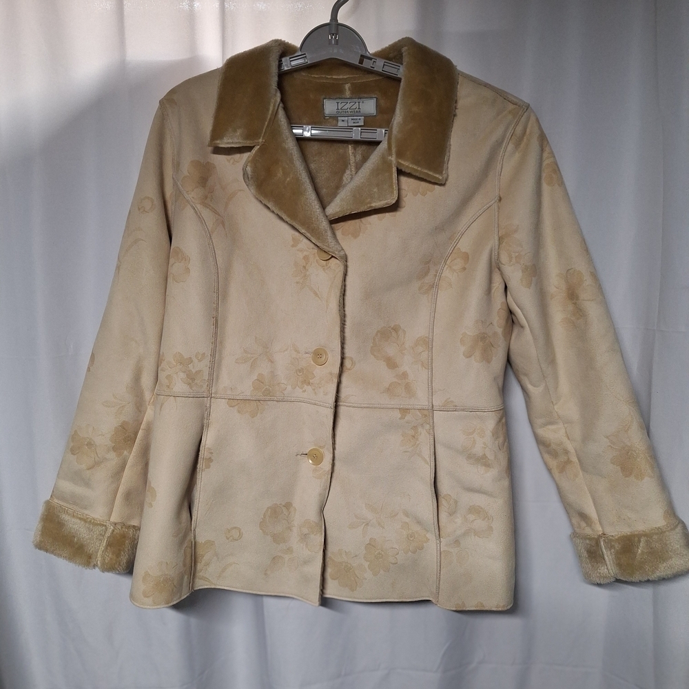 Elegant Floral Teddy Jacket